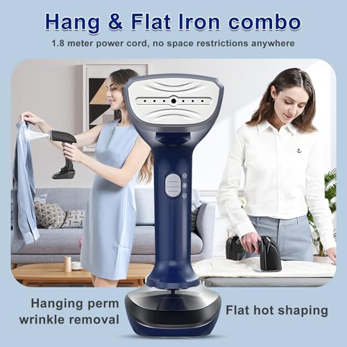 Handheld Fabric Steamer,1200W Clothes Steamer with Fast Ceramic Heat-Up Plate, Ironing and Wrinkle Remover,30 g/min Steam,20s Heat Up,Travel Steamer For Clothes - Image 6