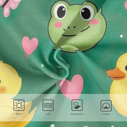 Cute Green Frog Underwear for Girls, Toddler Girl Briefs, Girls' Cotton Brief Underwear, 2–8 Years3