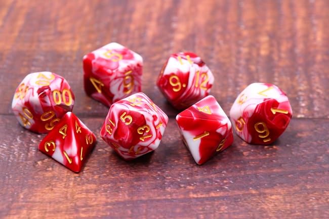 Epic Forge Set of 7 Multi Size Dice - Cherry Cream - Image 2