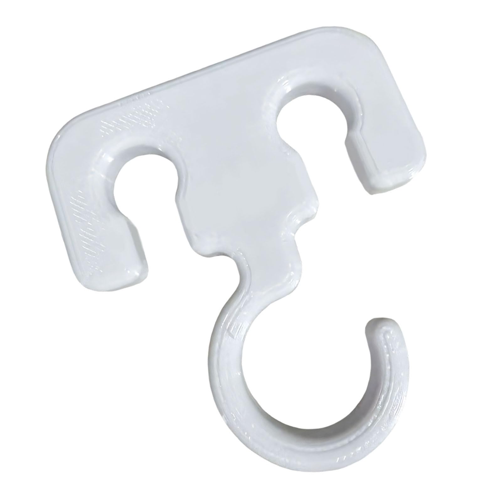 Limtula White Duty Hook For Campers Trailer Travel Storage Easy Installation 6X6.4cm Multipurpose Hanger Hook Car