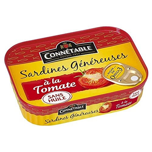 CONNETABLE - Sardines Généreuses À La Tomate 140G - Lot De 4
