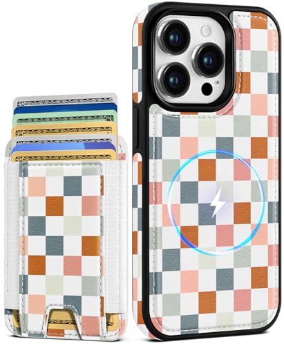 Porte-cartes magnétique amovible pour iPhone 14 Pro Max, étui portefeuille 7 cartes