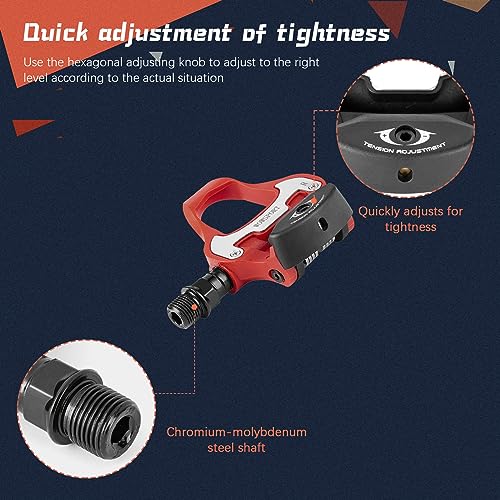 Wowsport Look Keo Structure Carbon Fiber Bike Pedals For Road Cycling thumb #4