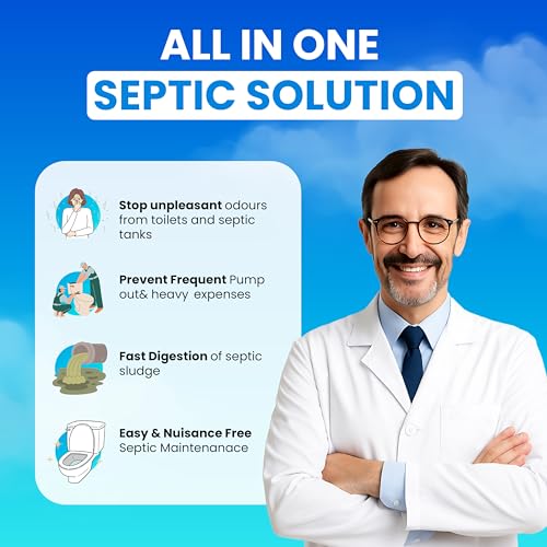 Image of natural septic tank treatment sludge dissolving odor removing bacteria cleaner (5 litre)