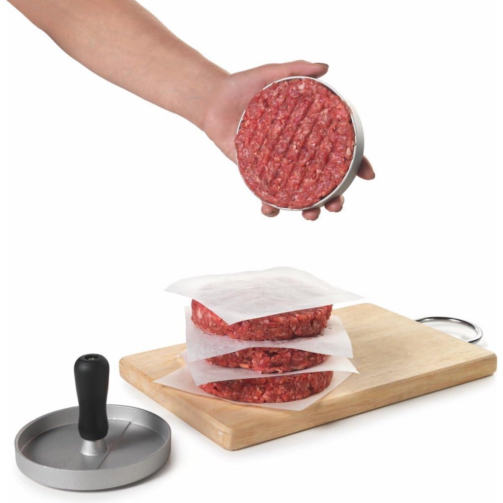 Metaltex 251726000 - Pressa per hamburger, in alluminio, colore: Grigio