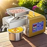 TDSYOCG Prensa Aceitunas para Aceite Automática 1100W, Máquina para Hacer Aceite de Oliva Casera, Ideal para Huesos, Nueces, Sésamo y Cacahuetes