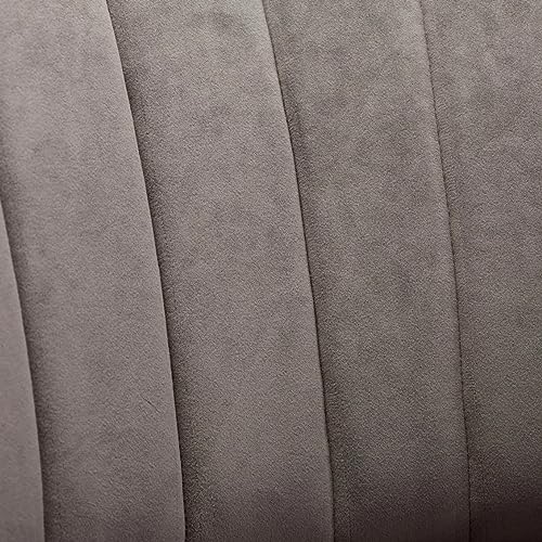 Swivel Accent Chair, Barrel Chair, Velvet Swivel Cuddle Barrel with Wide Upholstered, Modern Accent Sofa Chair wuth Metal Base, 360 Degree Round Armchair for Living Room,Office,Waiting Rooms, Gray