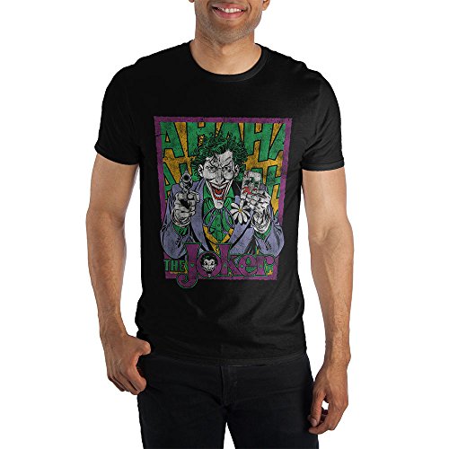 Men's The Joker DC Comics Shirt-Large Black