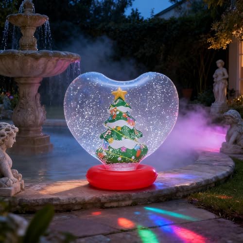 Boule de Noël gonflable lumineuse extérieure télécommandée pour terrasse et cour