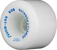 Powell Peralta Rodas de skate brancas Rat Bones 60 mm 90A (conjunto com 4)