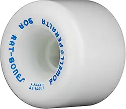 Powell Peralta Rodas de skate brancas Rat Bones 60 mm 90A (conjunto com 4)