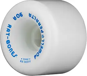 Powell Peralta Rodas de skate brancas Rat Bones 60 mm 90A (conjunto com 4)