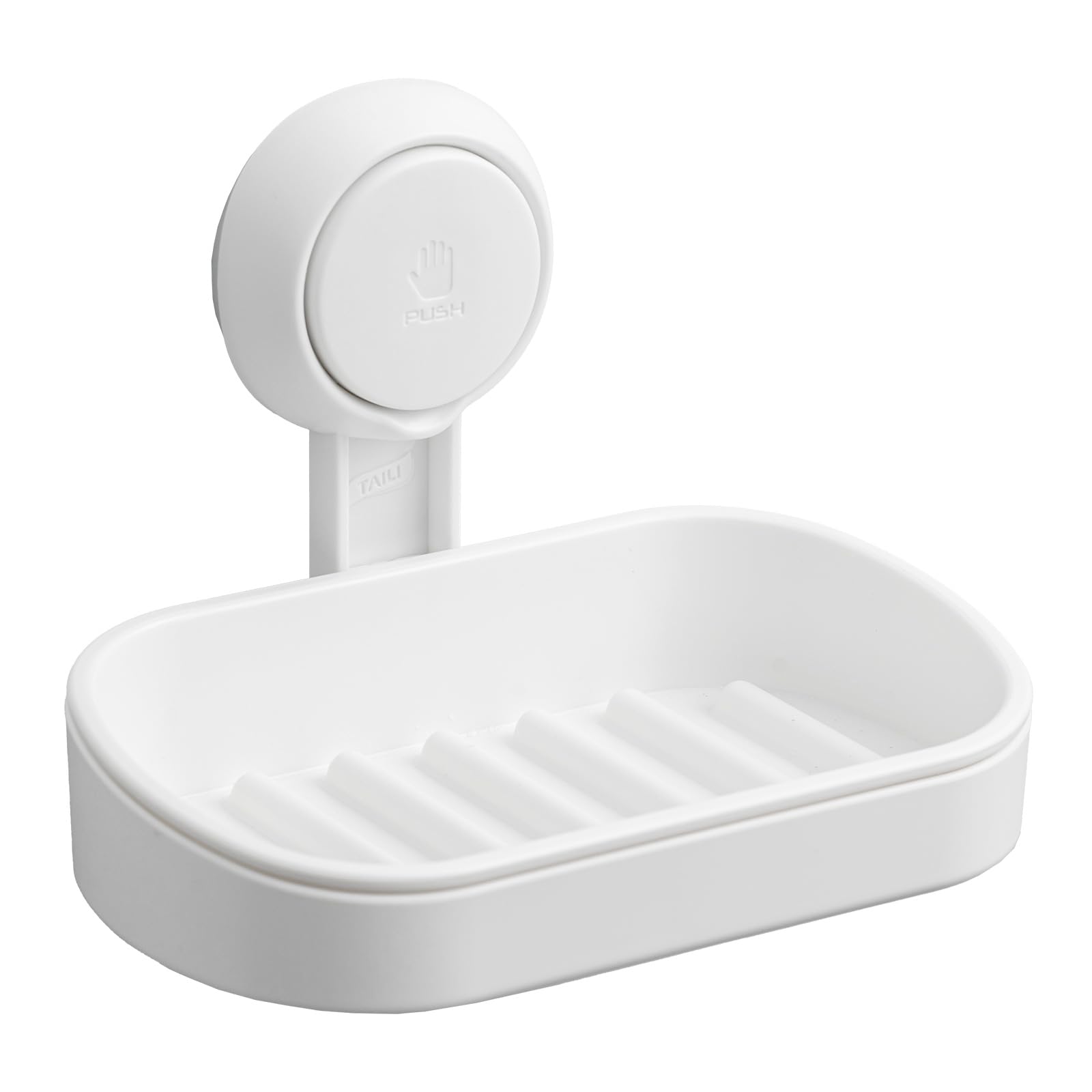 TAILI Soap Dish Soap Holder Suction Cup Powerful Vacuum Suction, Strong Sponge Holder for Shower, Bathroom, Tub and Kitchen Sink, Drill-Free, Removable