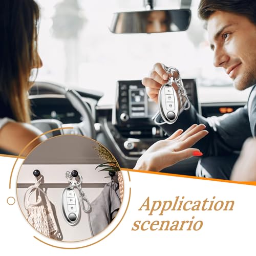 Image of Key Fob Cover for Nissan, Silver Polished Carabiner
