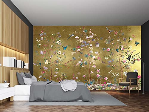 Cliouar-Wall Mural Wallpaper For Bedroom Living Room Wallpaper 3D Wallpaper Decoration Flowers And Birds Wallpaper 103" X 69"(Not Self-Adhesive) #TOP3