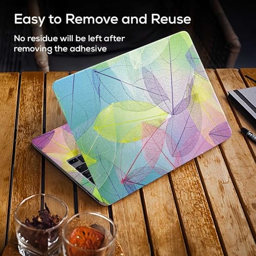 Image of Galaxsia Floral D28 Full Body Vinyl Laptop Skin /Sticker /Cover Upto 15.6 Inches Laptops Laminated-Removable-HD Quality Compatible for Hp-Dell-Sony-Lenovo-Asus etc.(15x10 Inches)