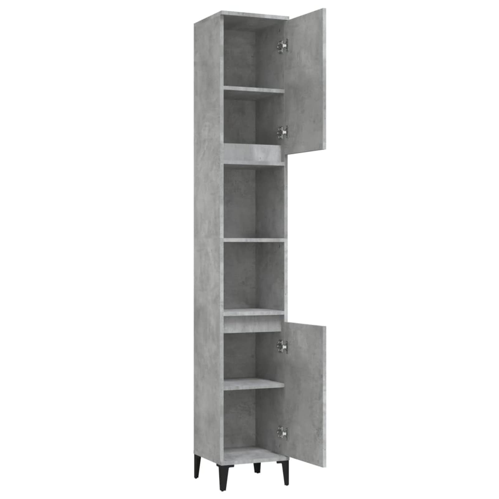 Homgoday Muebles de baño gris cemento 30 x 30 x 190 cm madera multicapa muebles de interior para salón, oficina o dormitorio