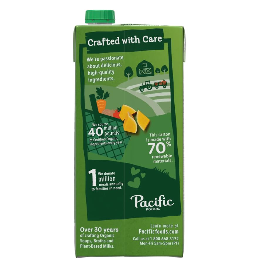 Image of Pacific Foods Light in Sodium Organic Butternut Squash Soup, 32 oz Carton (Pack of 12)