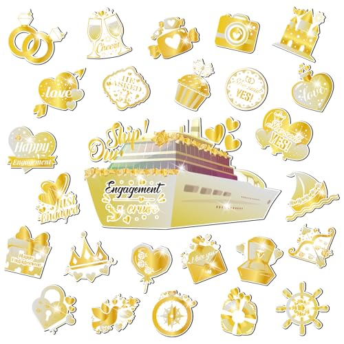 Imanes decorativos Just Married para puerta 26 pcs