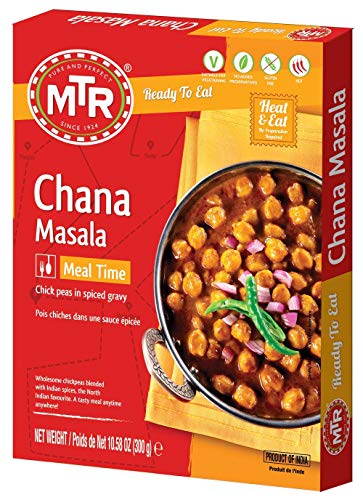 MTR Ready to Eat Just Heat and Eat | No Preparation | No additives | Gluten Free | Pack of 5 | Chana Masala 300gm