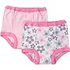 Gerber Baby Girls' 4-Pack Training Pant, Pink Flowers, 2T