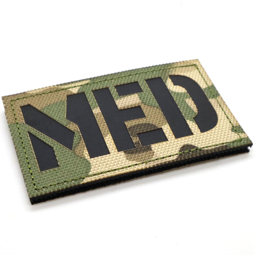 Camo IRR Medic Med Patch Hook and Loop 8x5cm First Aid Army Airsoft Camouflage Badge EMS EMT