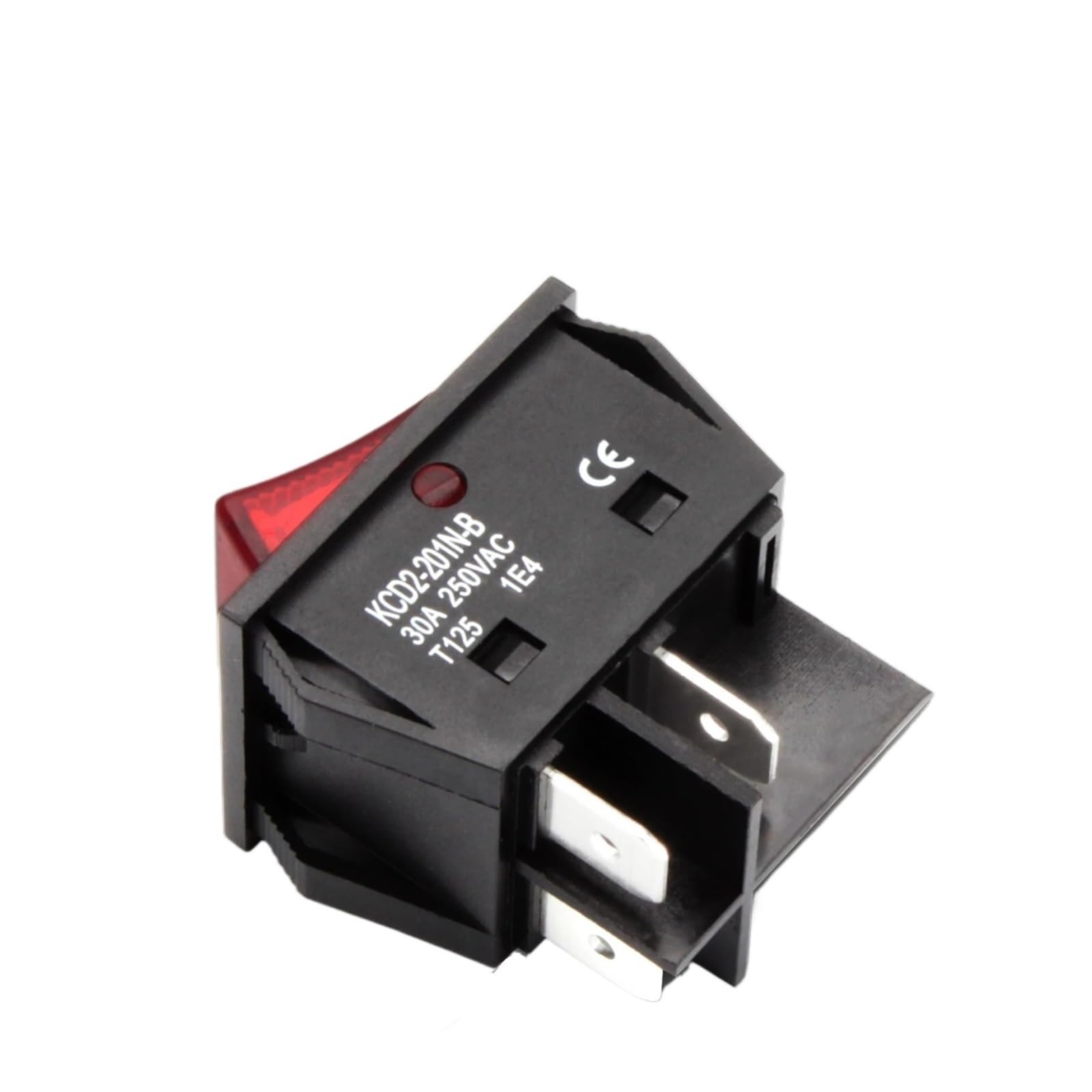 5 Sztuk 30A 250V Heavy Duty KCD4 Przełącznik Kołyskowy ON Off DPST 4-pin Z Czerwonym Światłem 220V Dwupozycyjny T125