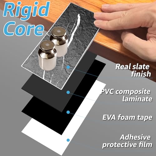 Image of Art3d 102-Pack Peel and Stick Backsplash on Subway Tile, Black Marble