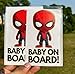 Stixorama - Cute Spider Baby on Board Sticker for Car Window or Bumper - Removable Baby on Board Sign - No Magnets, Suction Cups, or Paint (Spidermain)