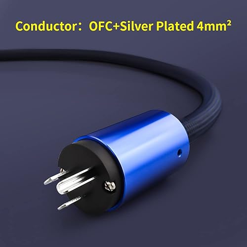 Miniatura 6 de Tertullus 1 cable de alimentación de alta fidelidad, cable de alimentación audiófilo, 11 AWG 125 V, 15 A, cable de alimentación de audio CA con