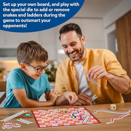 Image of Skillmatics Snakes & Ladders - Magnetic & Customisable Board Game with a Twist, Classic Strategy Game for Family Game Night, Travel Toy & Gift for Boys, Girls, Teens & Adults, 2-5 Players