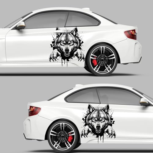 Image of Car Decals, Wild Wolf with Paws Car Decal, Truck Decals and Graphics, Wolf Stickers