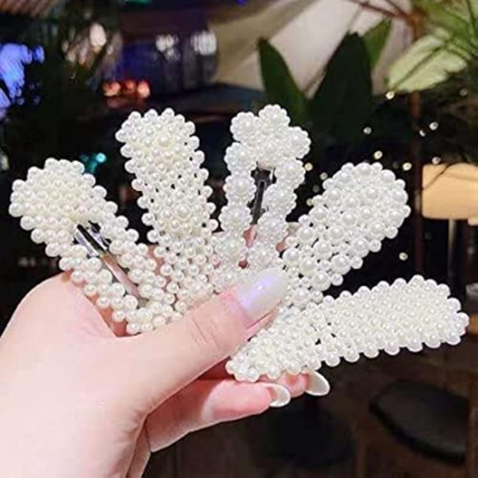 10 Pcs Korean Style Pearl Large Hair Clips Set