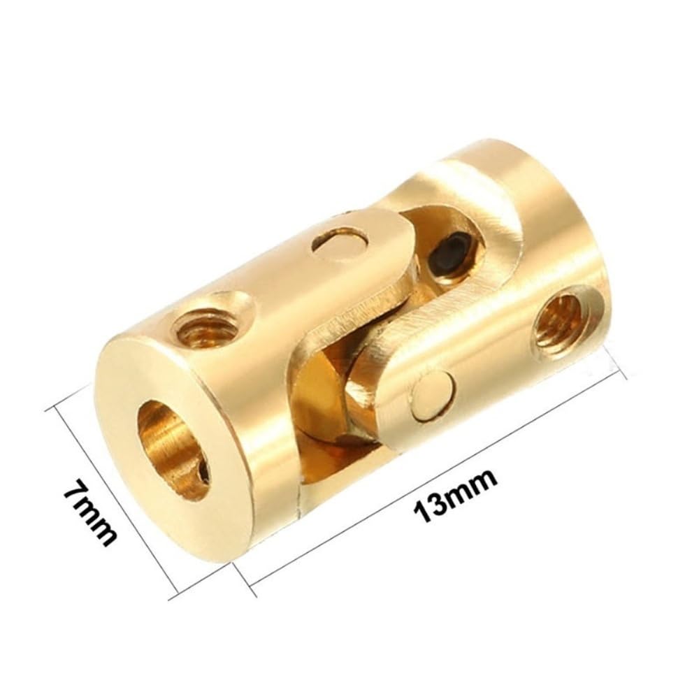 Lenkung Kreuzgelenk 5 stücke 3mm Mini Messing Kupplung Kreuzgelenk Boot Auto Metall Kardangelenk Wellenkupplungen Motoranschluss Gimbal Koppler Drehbarer Verbinder
