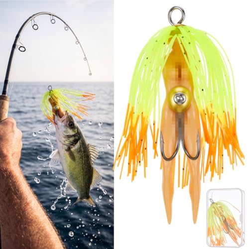 Relaxgiant 1 Pcs Fishing Lure, Top Water Grass Green Fishing Lure