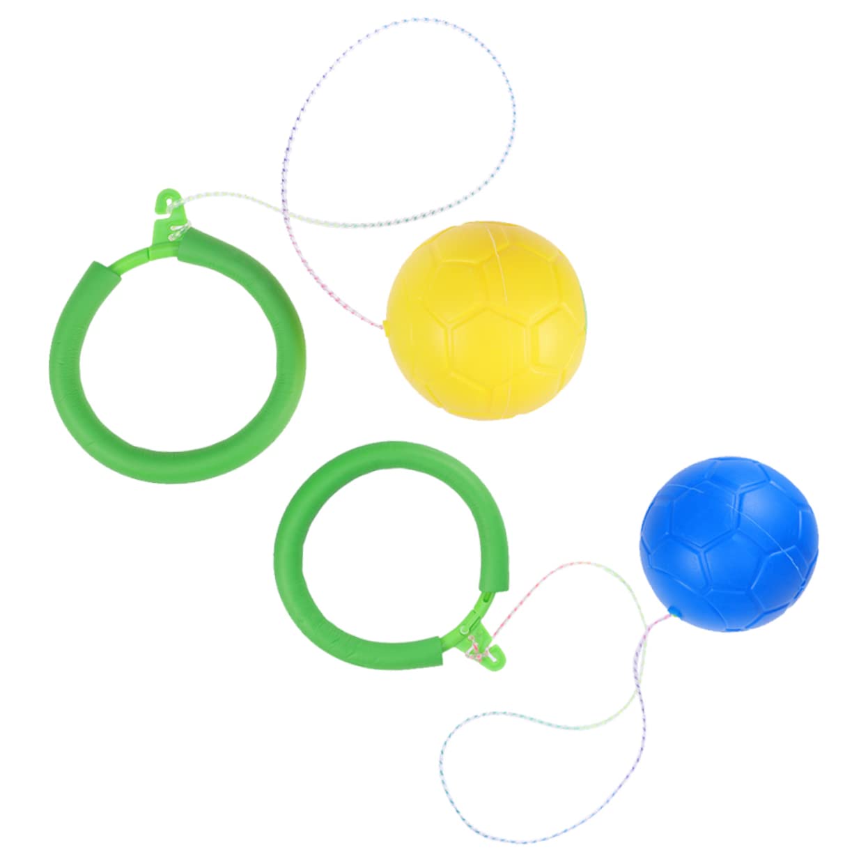 Toyvian 2Pcs Bouncing Ball Fun Jumping Balls for Fitness Play One Legged Hoppers Indoor Outdoor Entertainment