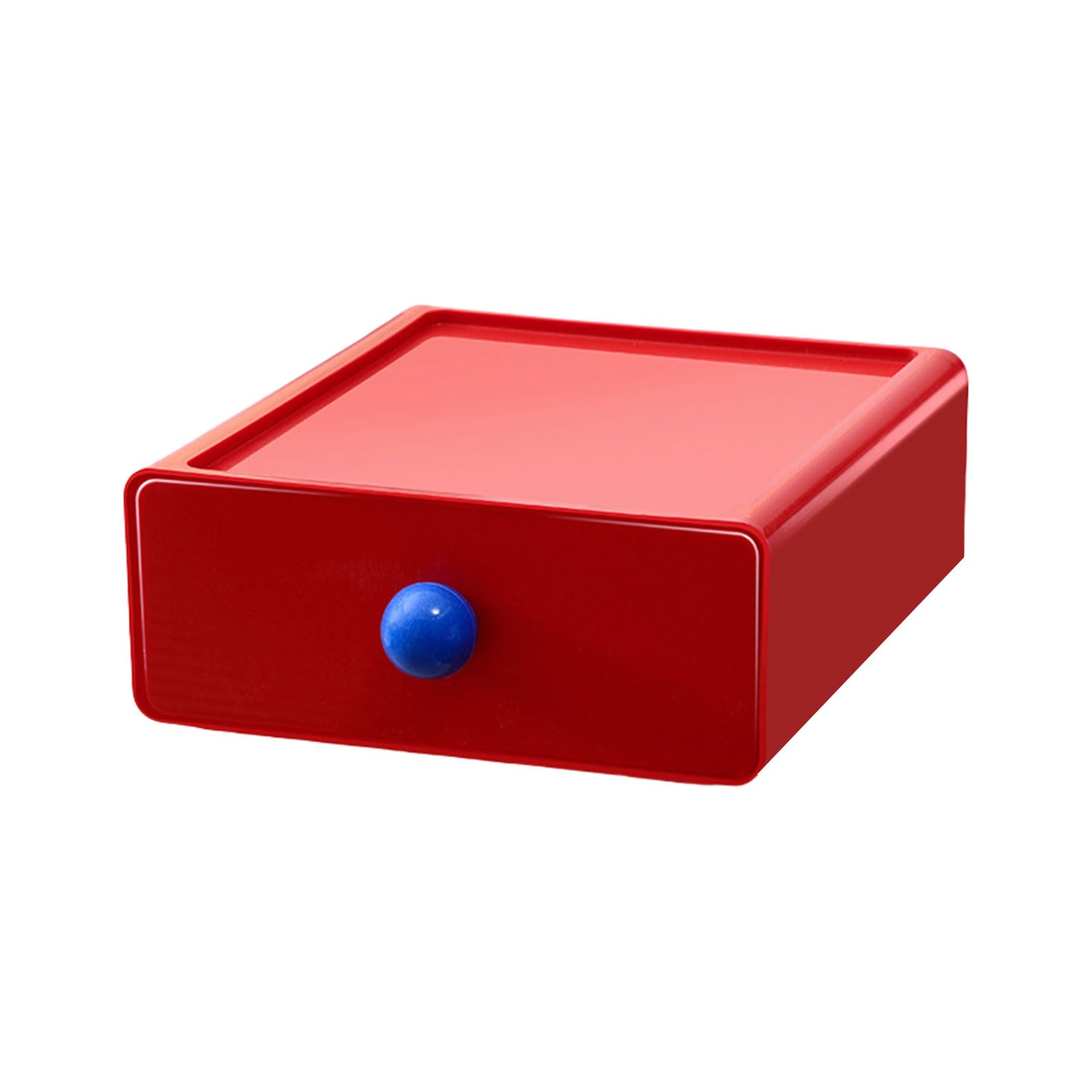 Zxfdsfdbnm Red Dopamines Desktop Organiser Stackable Drawer Box Large Capacity Stationery Storage Rack Home Office Desk Accessory