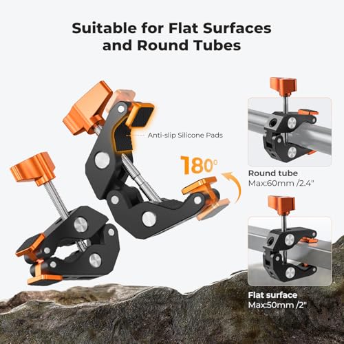 Image of K&F CONCEPT 22 inch Desk Magic Arm Clamp for Monitor, LED Light, Webcam, Action Camera