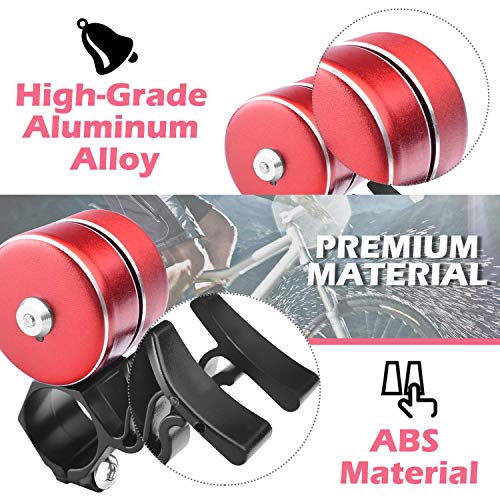 image for Sportout Bike Bell, Aluminum Alloy Bicycle Bell, Mini Double Bell Ring