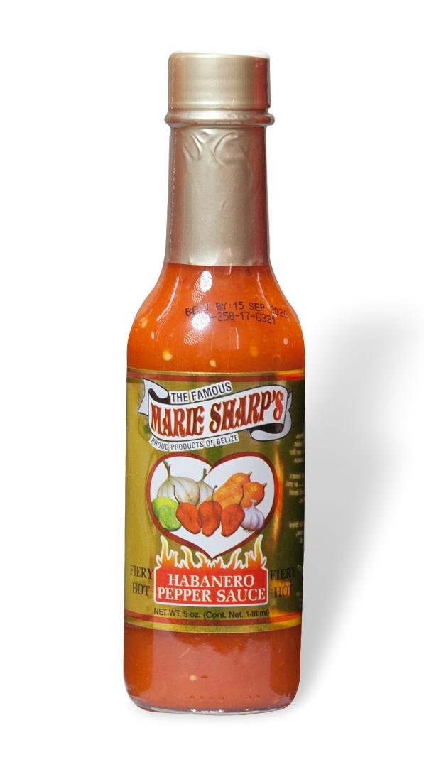 Marie Sharp’s Fiery Hot Habanero Pepper Sauce, 5 oz – Extra Hot Belizean Hot Sauce with Intense Heat & Flavor – All-Natural, Gluten-Free (Pack of 3)