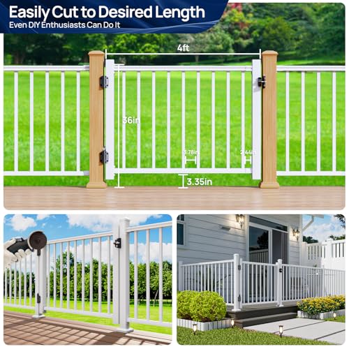 Image of Egadis 36 inch. H x 4 ft. W Aluminum Deck Gate Kit, White