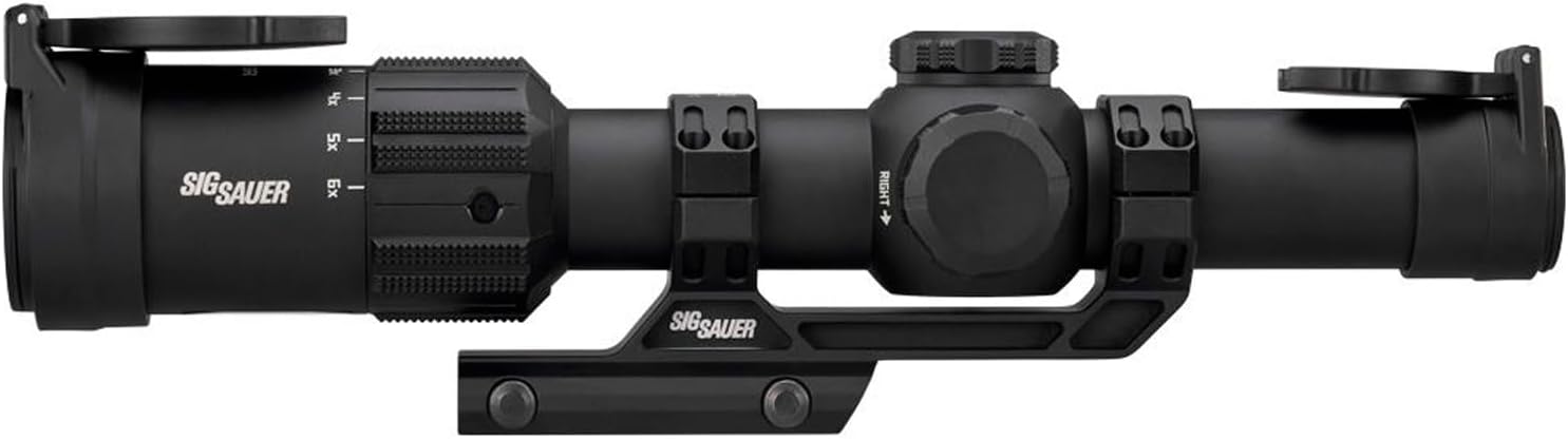 SIG SAUER Tango-MSR LPVO 1-6x24mm Waterproof Fogproof Rugged Tactical Hunting Rifle Scope | Second Focal Plane/SFP/F2 | Includes Alpha-MSR Aluminum Mount, Flip-Back Lens Covers