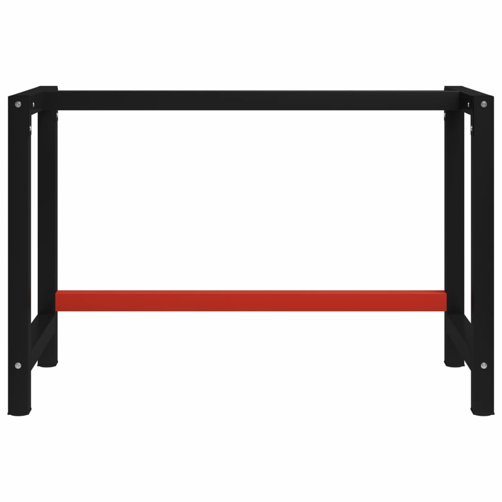Gecheer Bastidor para Banco de Trabajo 1# Estructura de Banco de Trabajo Metal Negro y Rojo 120x57x79 cm,Type 1