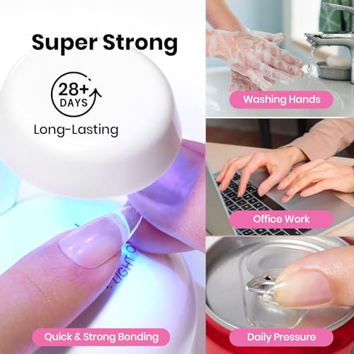Image of Beetles Gel Nail Kit Etch-X, Almond Short, 288pcs 12 Sizes Nail Tips