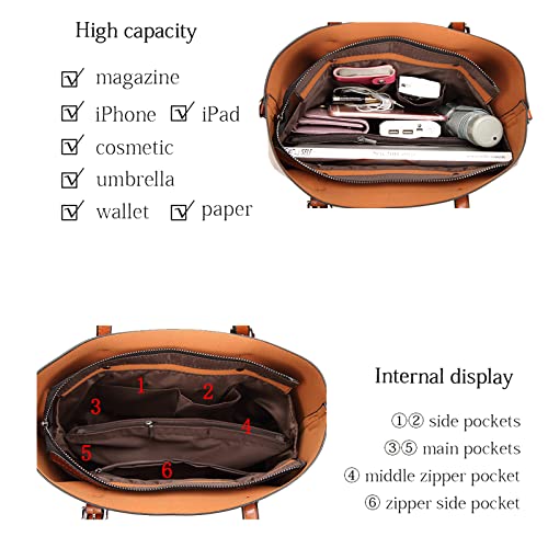 Womens-Handbags-Soft-Leather-Large-Capacity-Retro-Vintage-Top-Handle-Casual-Pocket-Tote-Shoulder-Cross-Body-Bags-Brown