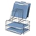 Fellowes 72391 2 Letter Tray Organizer,w/Step File,13-7/8-Inch x10-1/8-Inch x14-Inch,BK