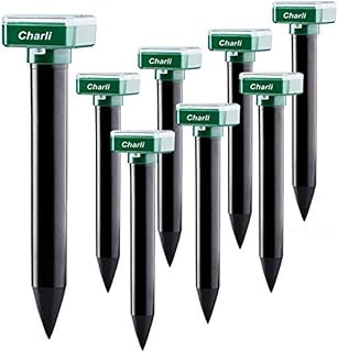 Sponsored Ad - Charli New 8X Solar Sonic Mole Repellent Groundhog Repeller Gopher Deterrent Vole Chaser Snake Repellent Sp...