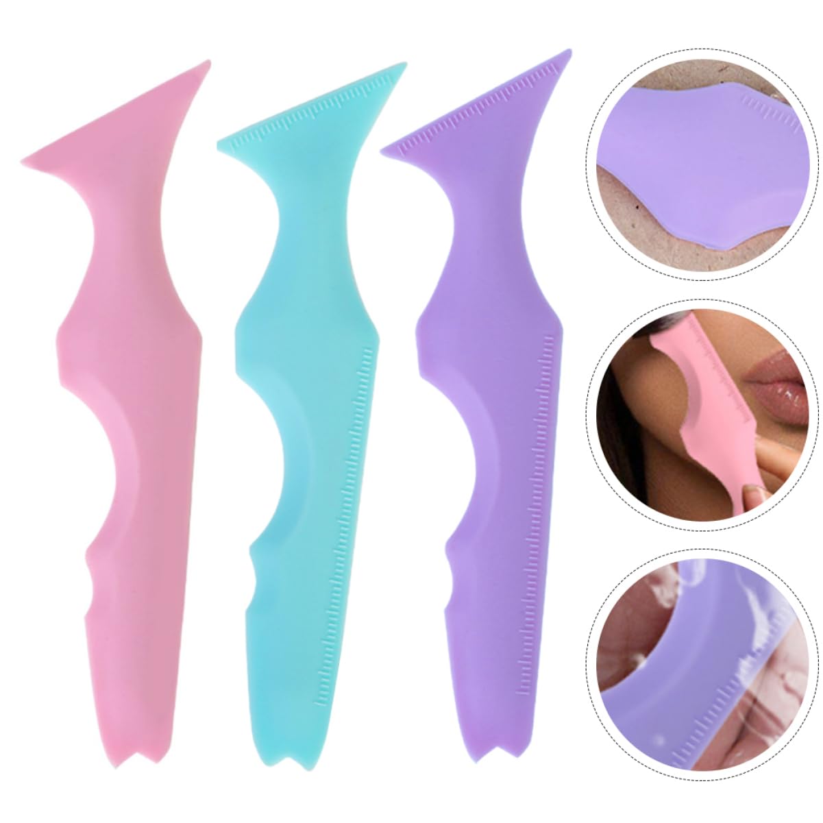MAGICLULU 4 Set Di Stencil Per Sopracciglia Per Principianti in Silicone Per Eyeliner Applicatore Per Mascara Kit Di Strumenti Per Il Trucco 3 Pezzi*4