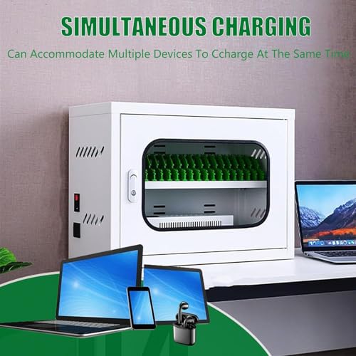Mobiletto porta cellulari in acrilico trasparente con serratura a chiave, organizer portatile a 24 scomparti per cellulari, ideale per ufficio, aula, palestra - Maniglia in alluminio resistente., 24