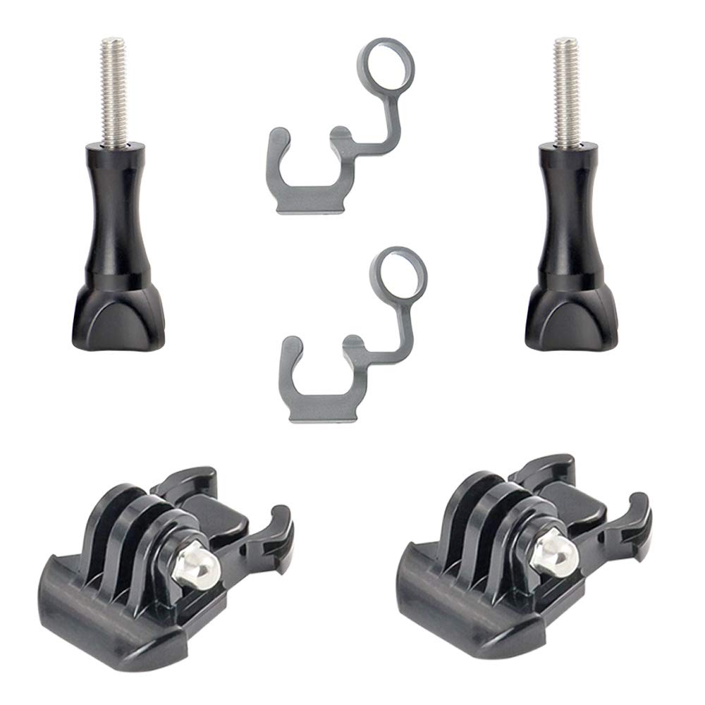 2pcs Buckle Clip Basic Mount with 2pcs Long Thumbscrews for Gopro Max, Hero 9, 8, 7, 6, 5, 4, 3+, 3, 2, 1, AKASO, Campark, Crosstour, Dragon Touch, APEMAN, COOAU, Neewer, Victure, VanTop